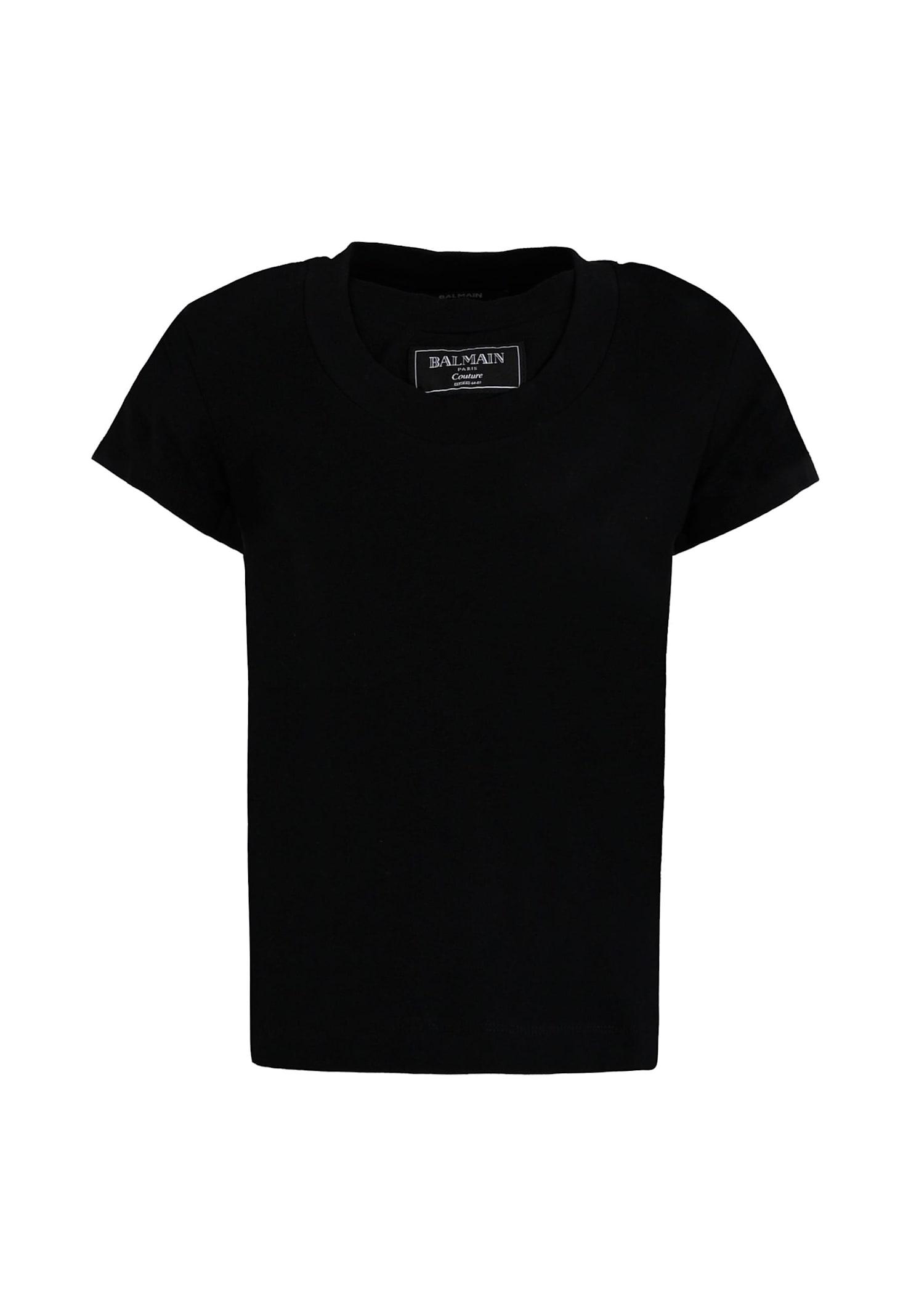 balmain black t-shirt for girl with logo