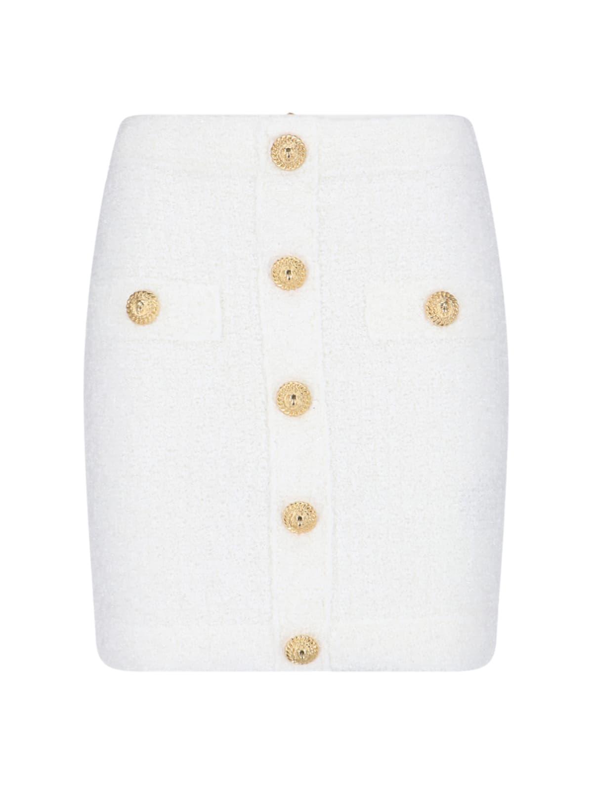 balmain buttons miniskirt