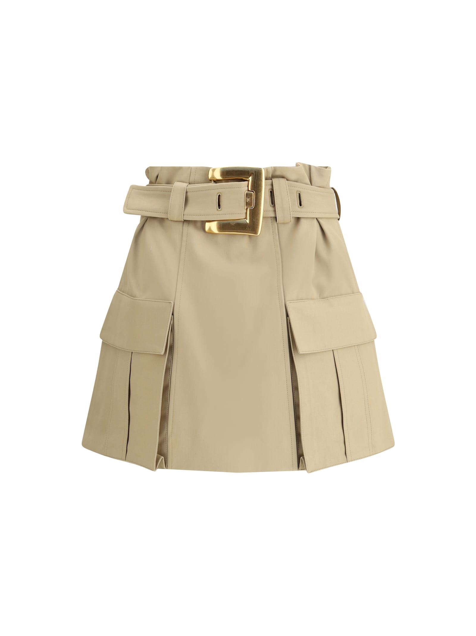 balmain cargo miniskirt