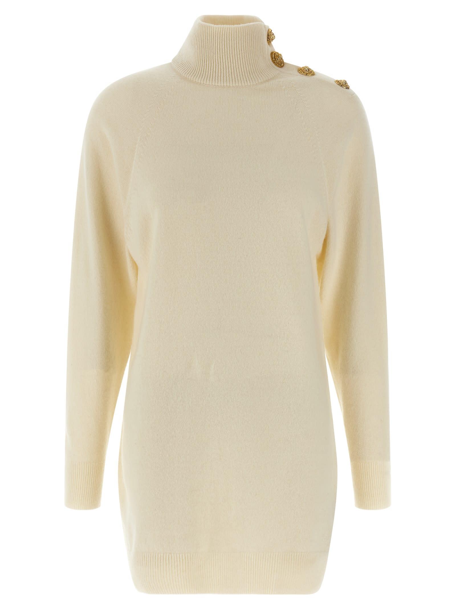 balmain cashmere wool dress