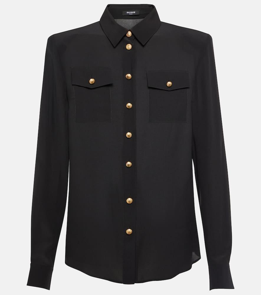 balmain crêpe de chine shirt