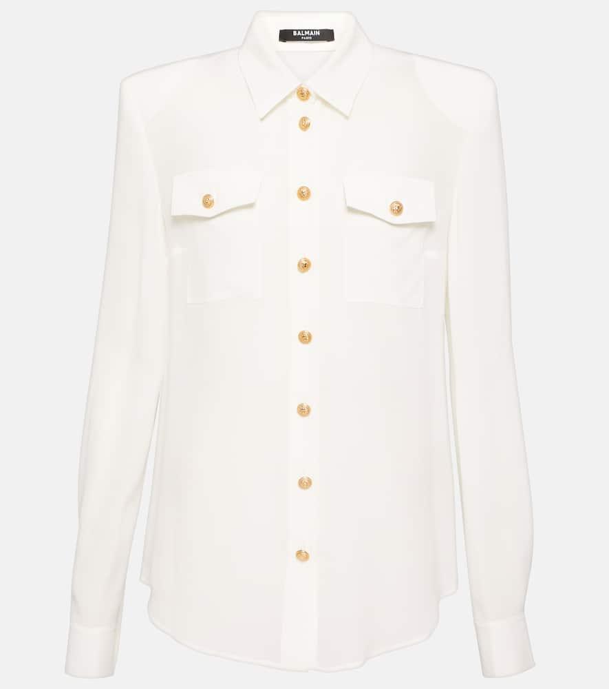balmain crêpe de chine shirt