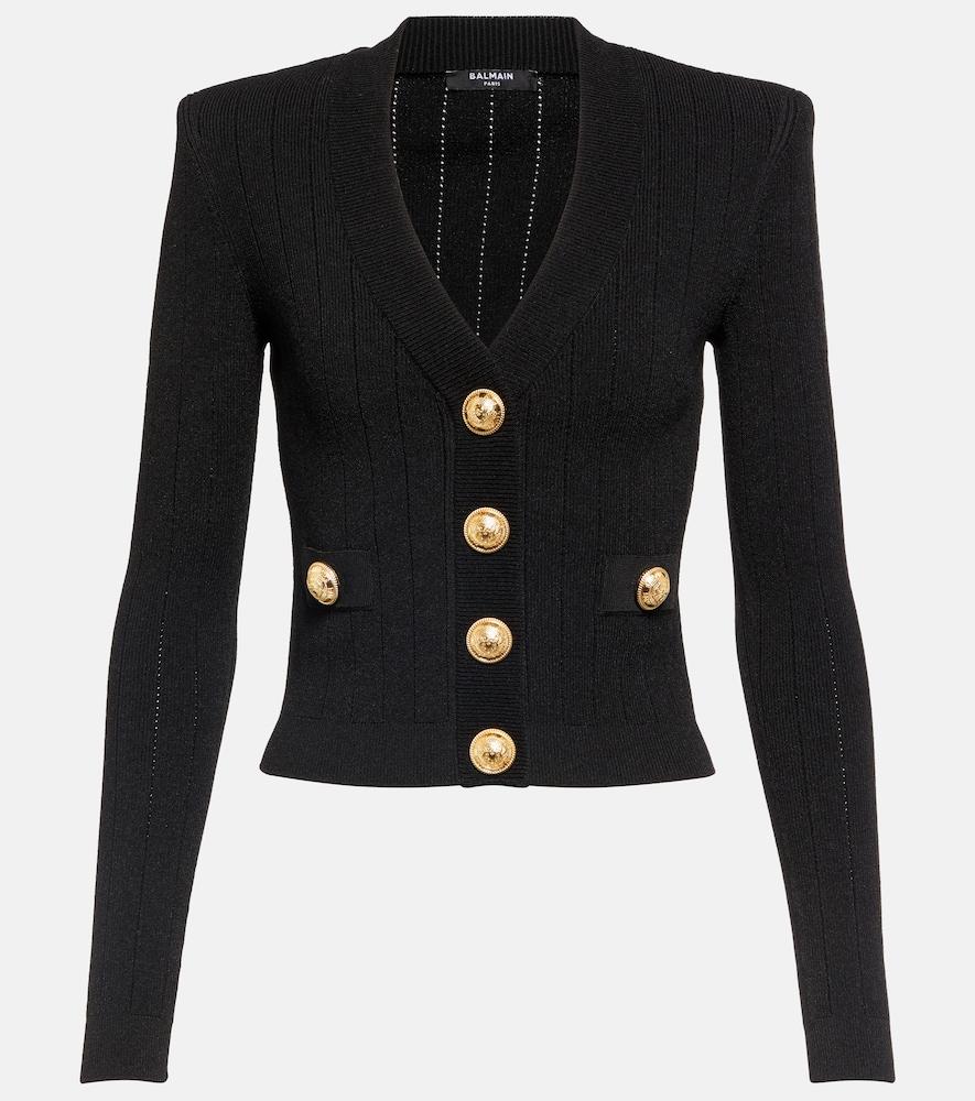 balmain cropped cardigan