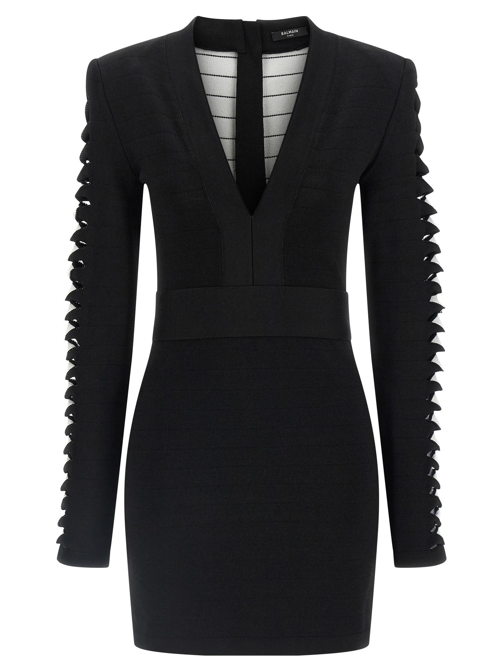 balmain cut-out dress