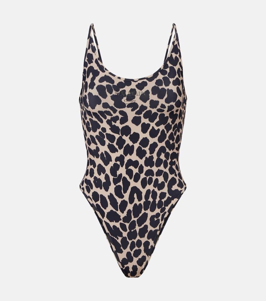 balmain cutout leopard