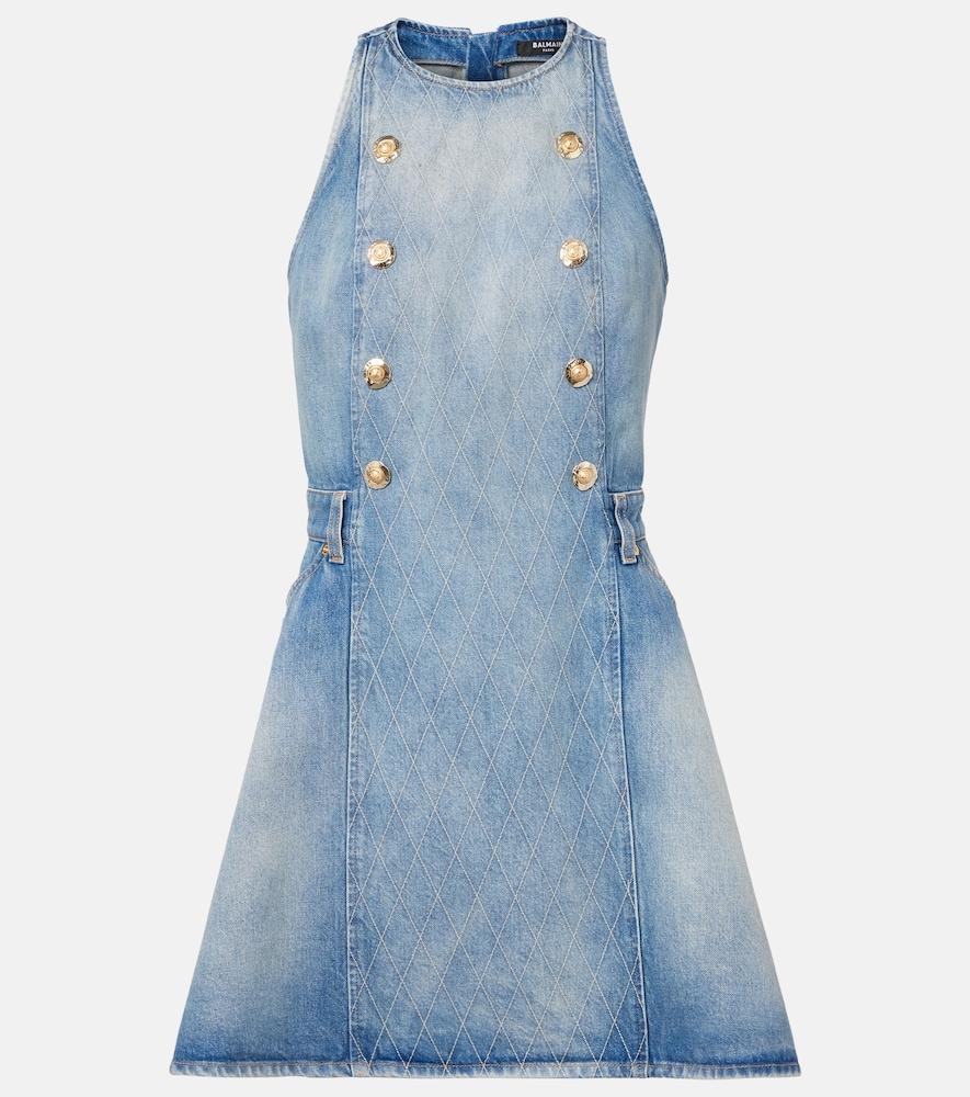balmain denim minidress