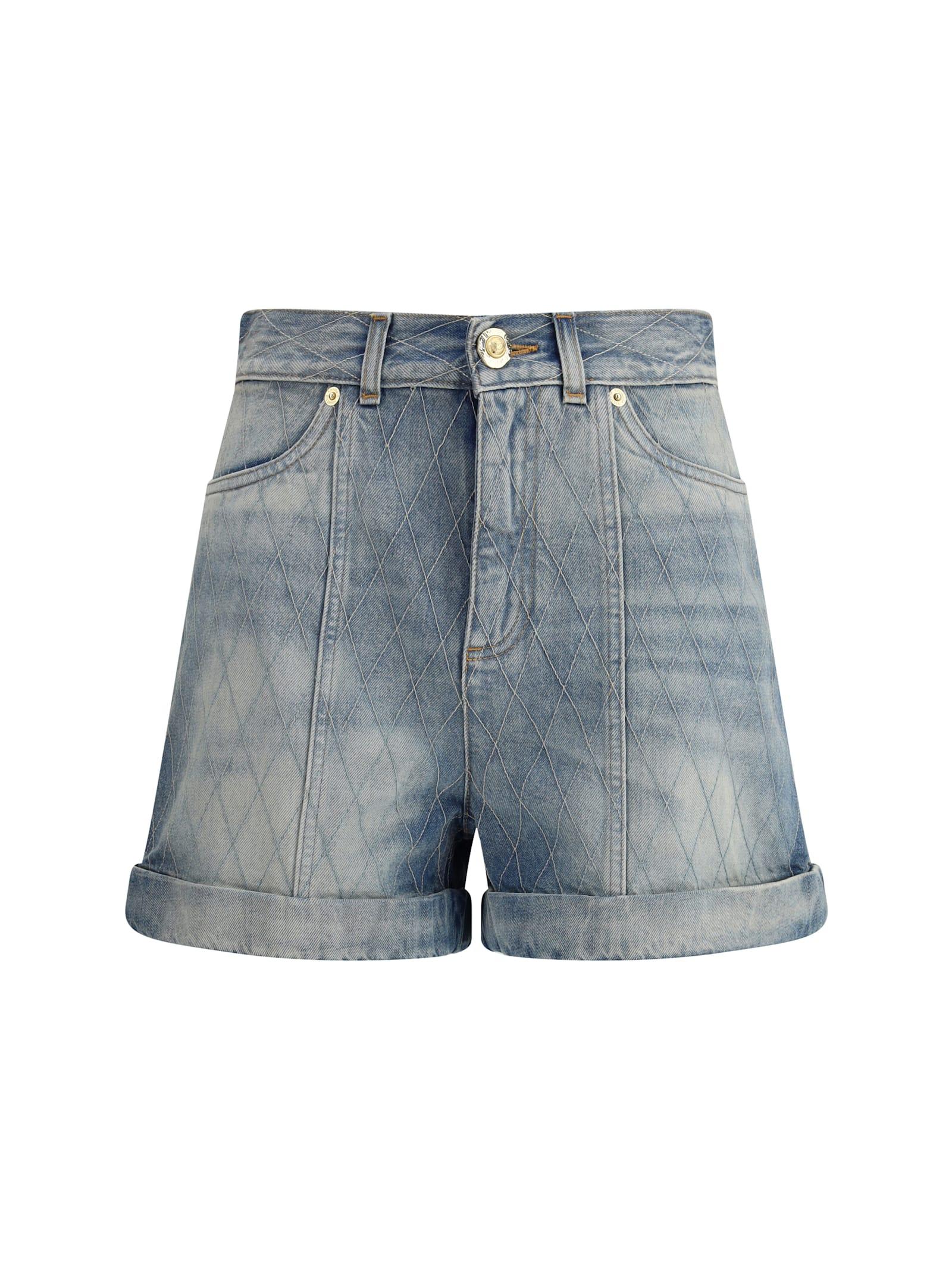balmain denim shorts