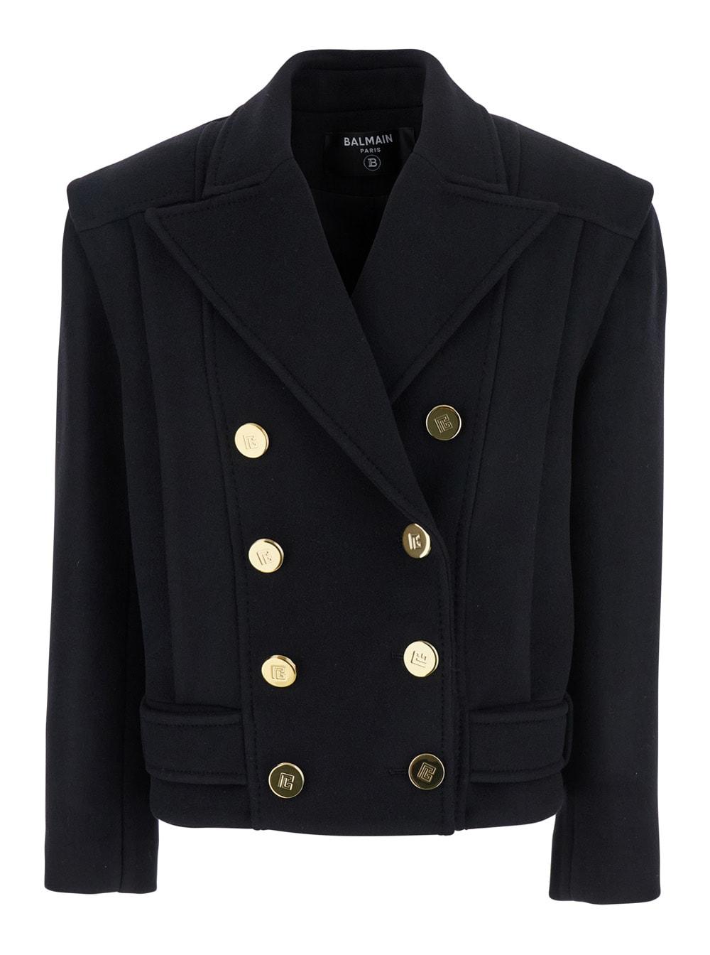 balmain double-breasted coat
