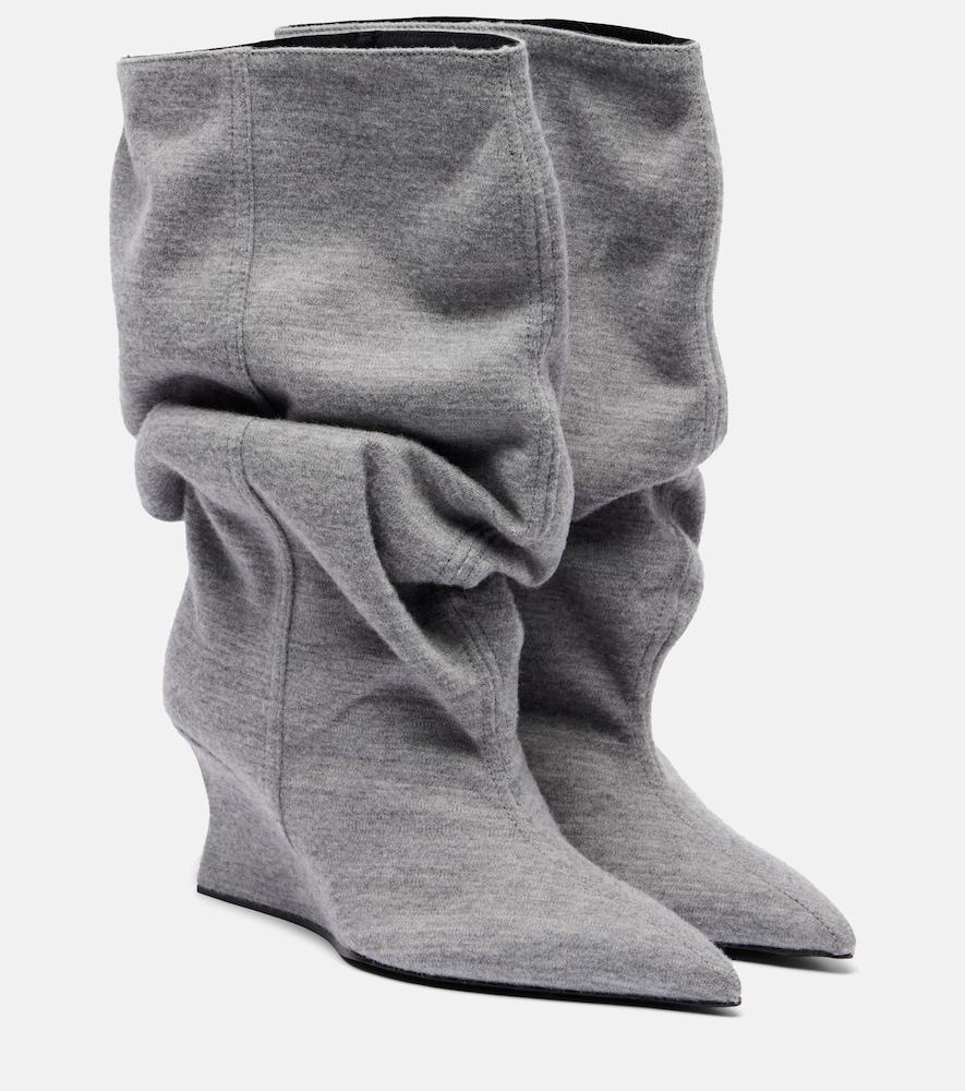 balmain draped ankle boots
