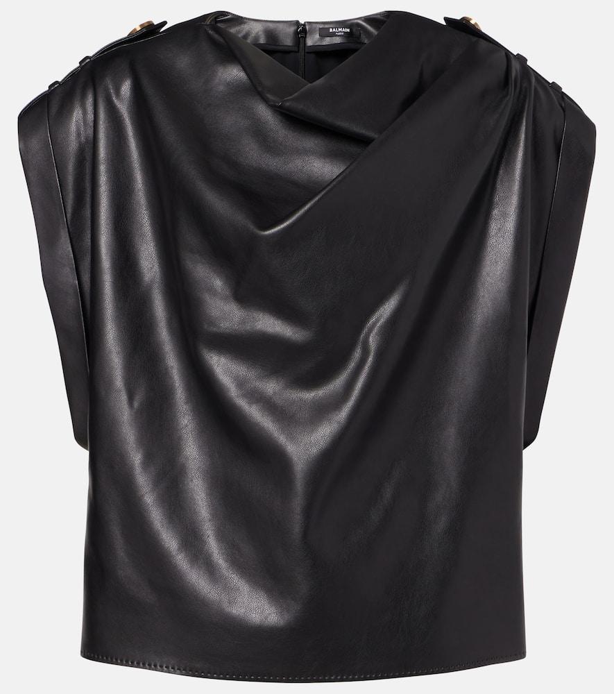 balmain draped top