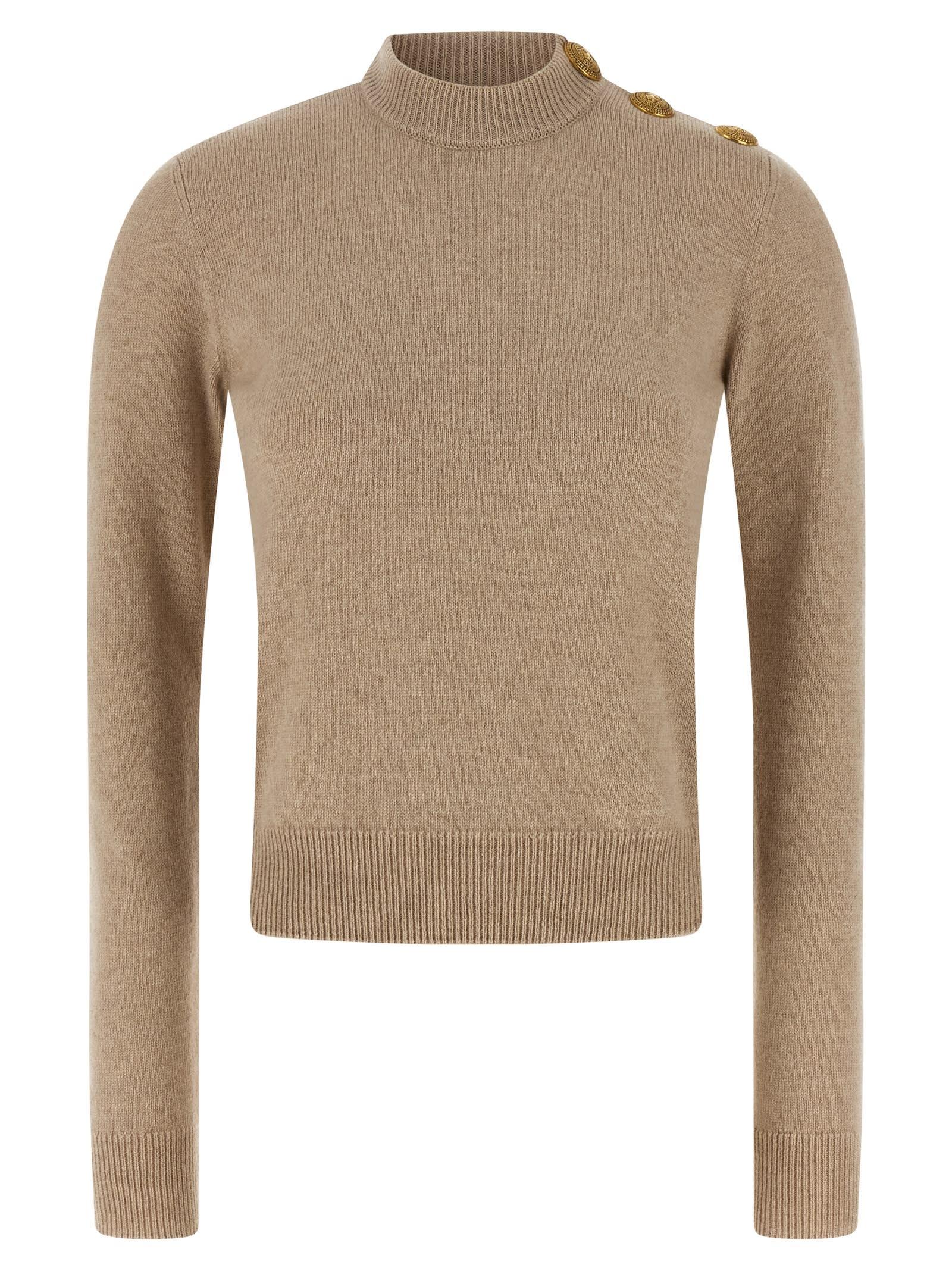 balmain eco-cashmere button sweater