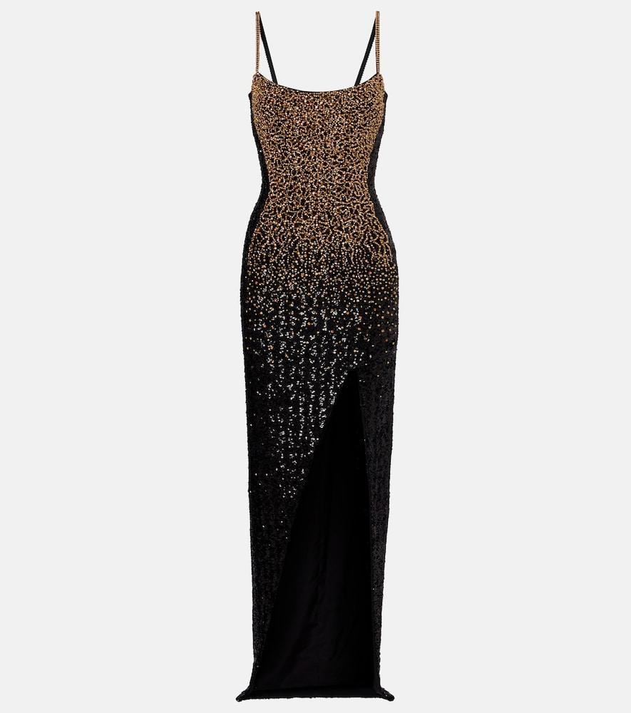 balmain embellished gown