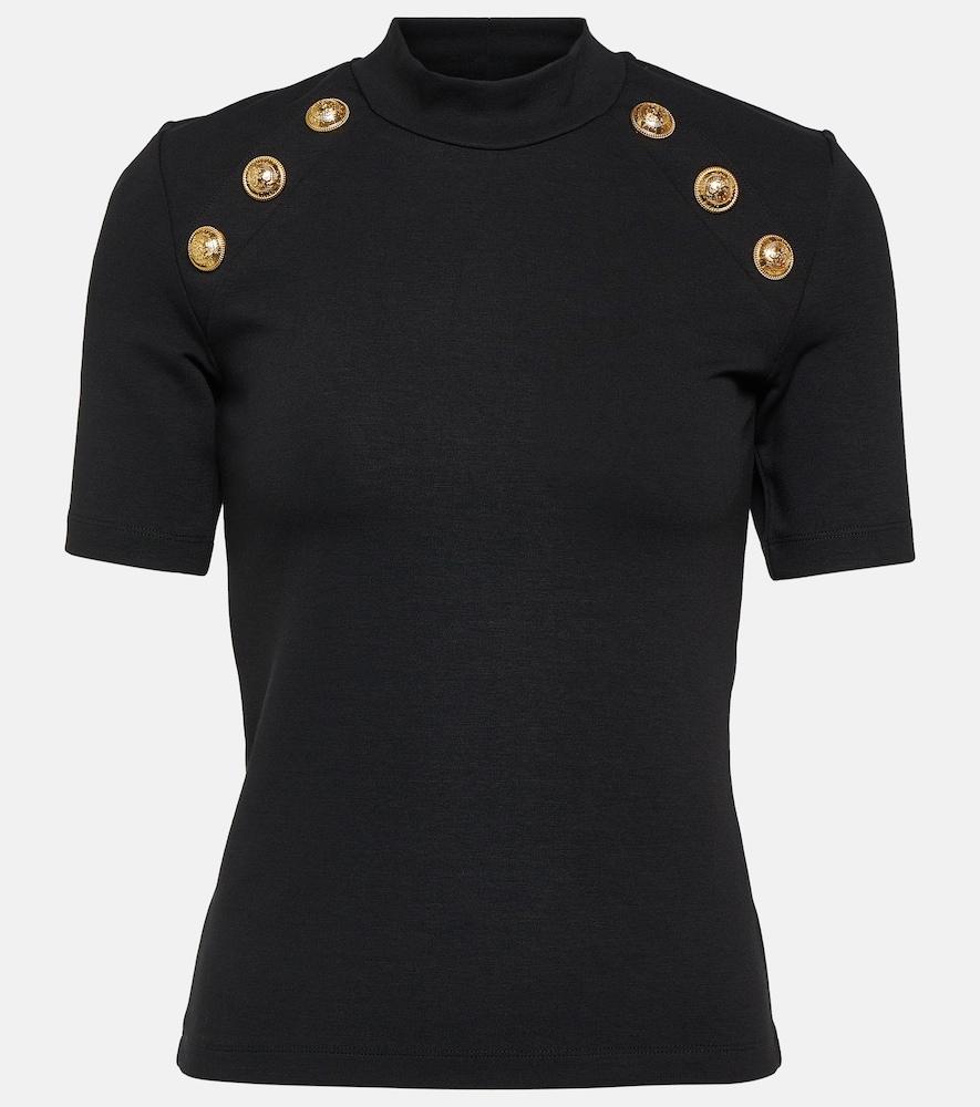 balmain embellished jersey t