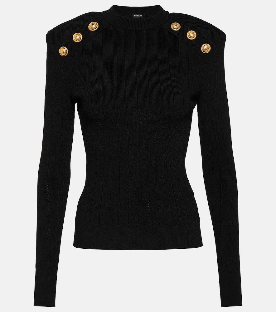 balmain embellished knit sweater