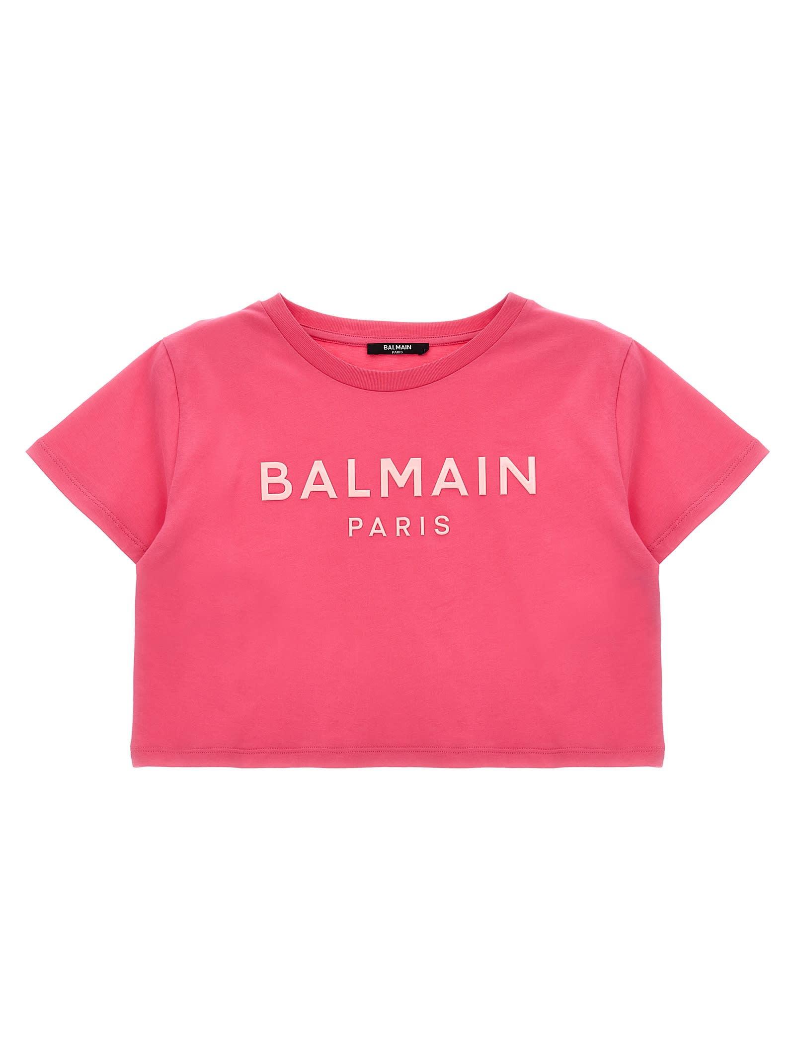 balmain embossed logo t-shirt