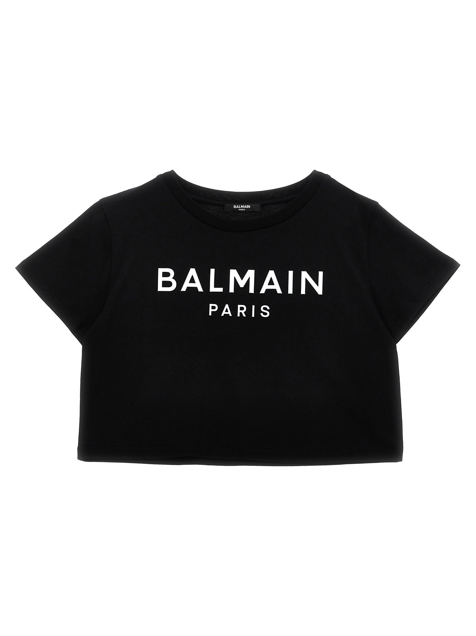 balmain embossed logo t-shirt