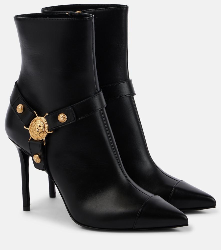 balmain eva leather ankle boots
