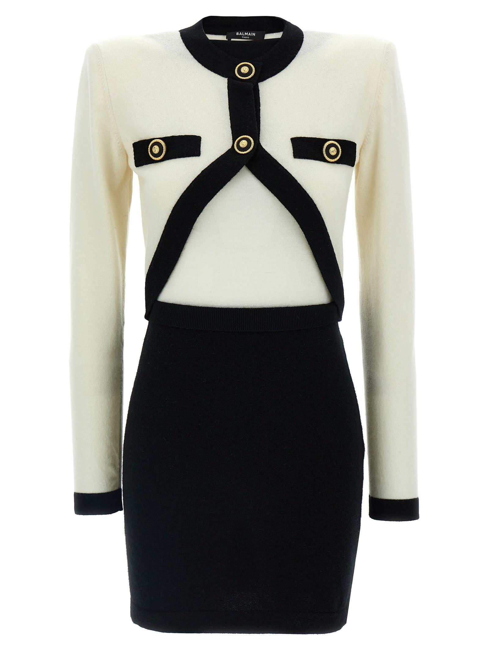 balmain filo leone catena dress
