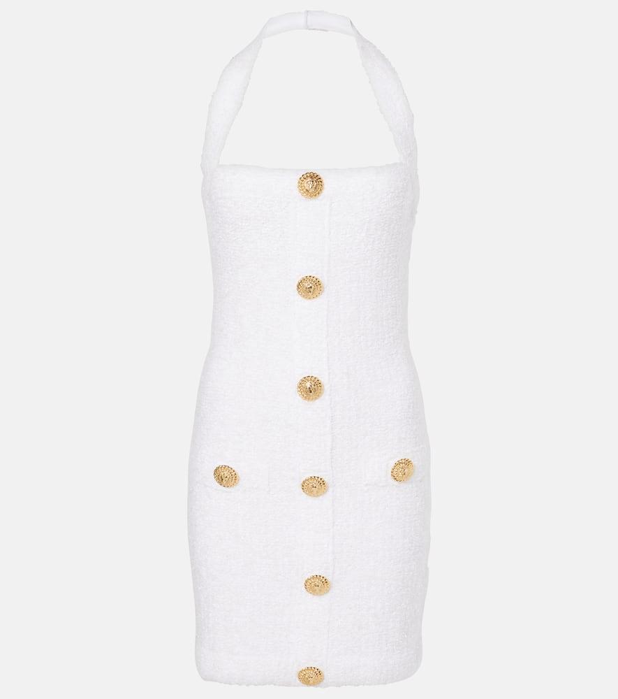balmain halterneck minidress