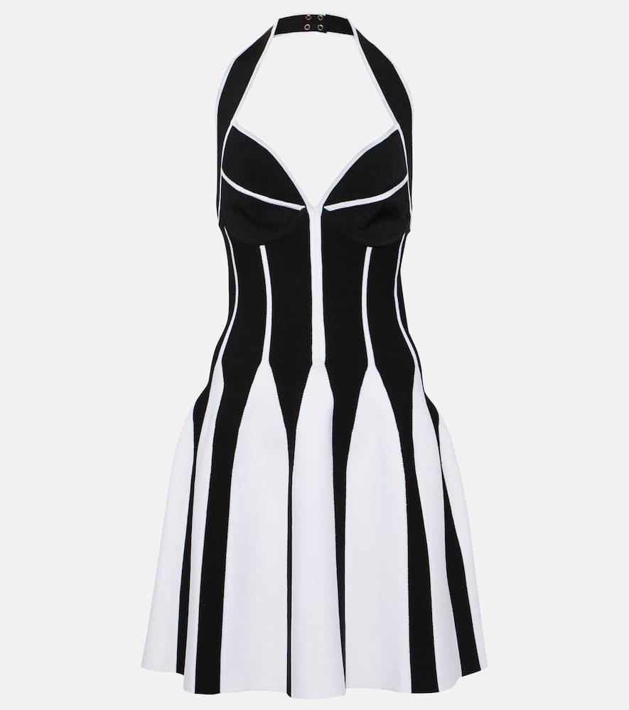 balmain halterneck minidress