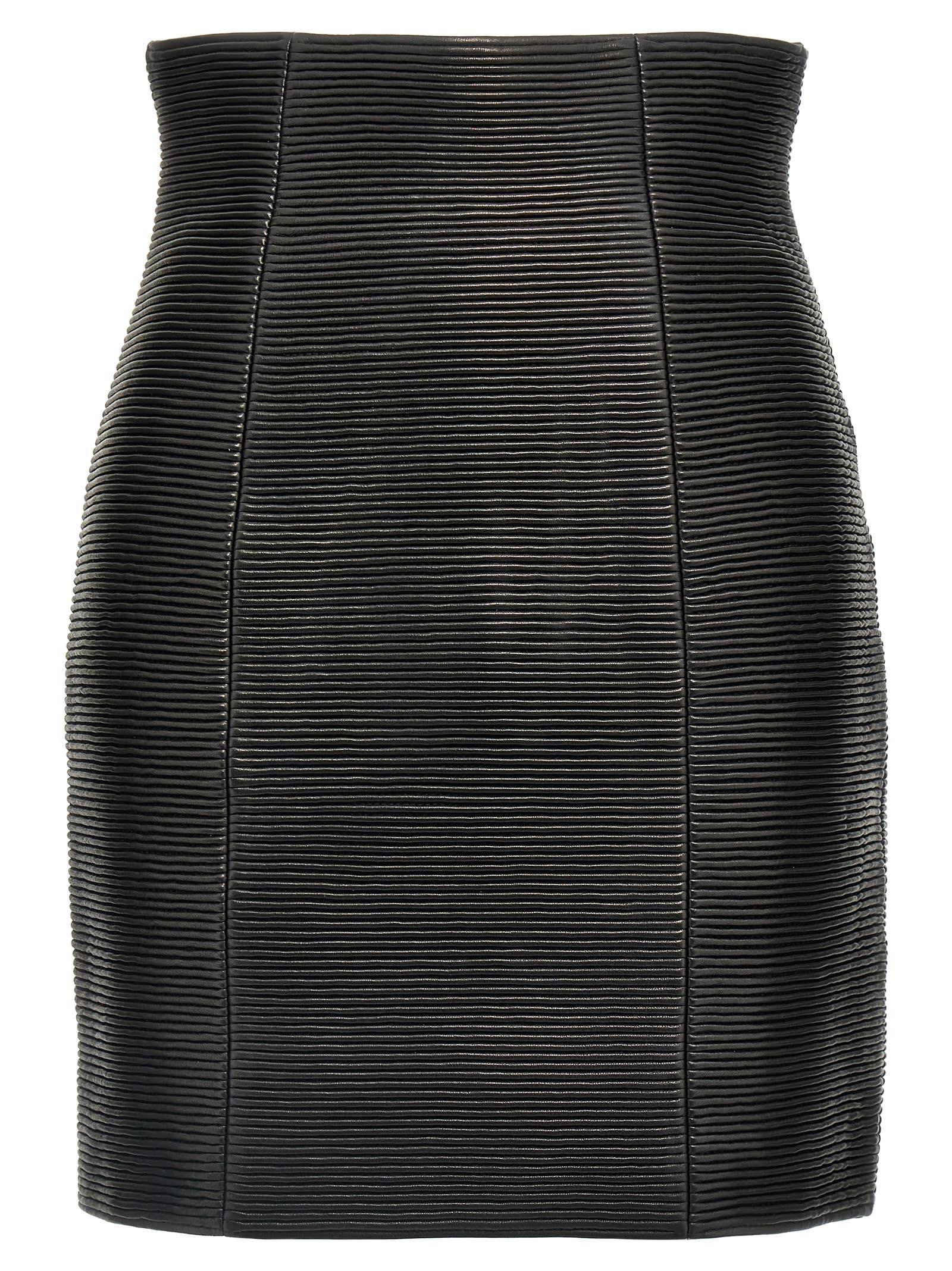 balmain hw rolled skirt