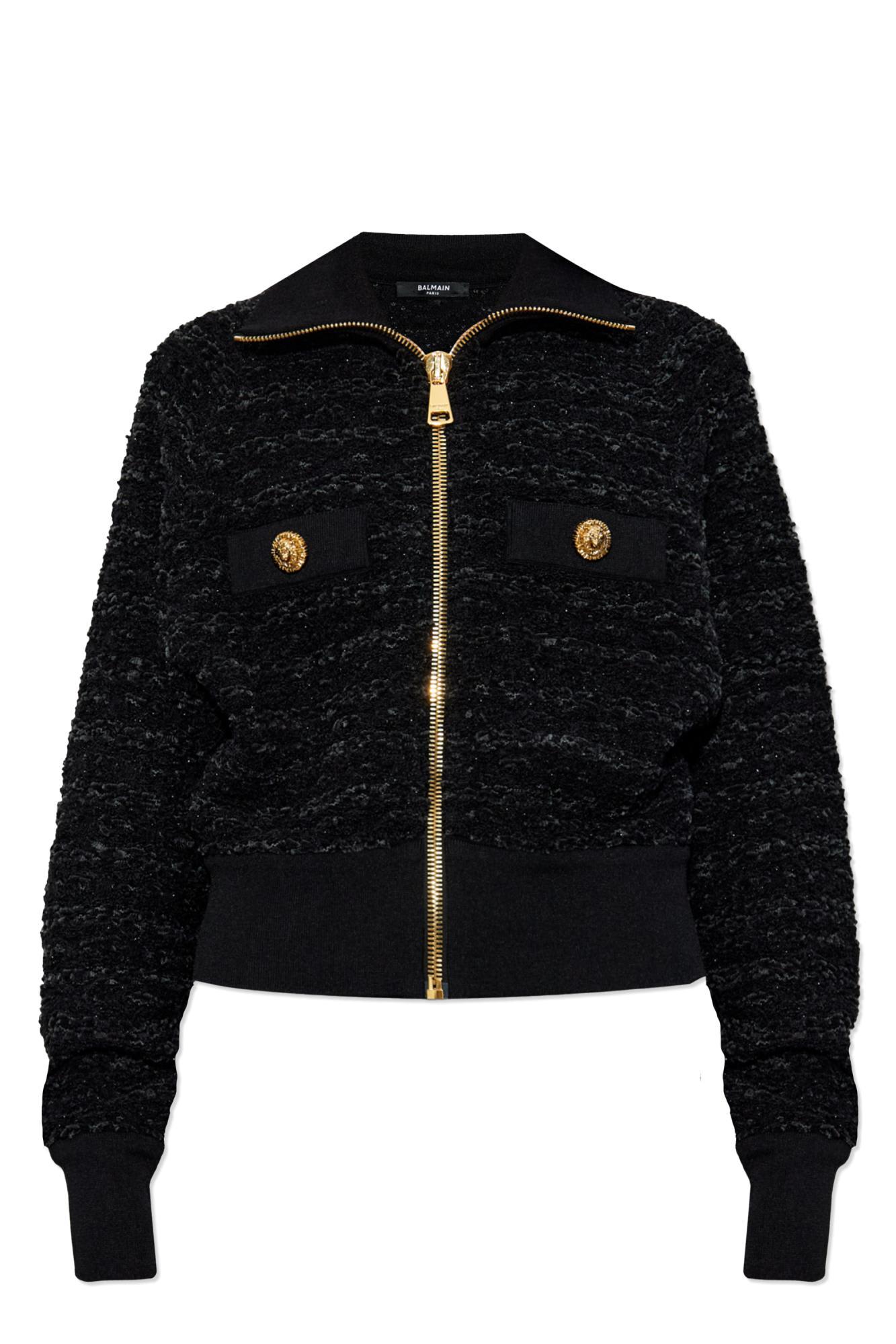 balmain jacket with decorative buttons