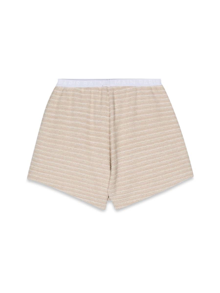 balmain knit shorts
