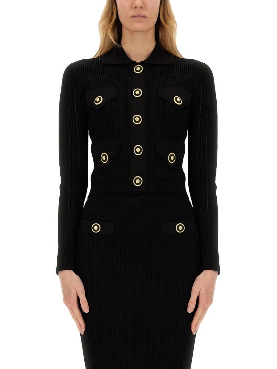 balmain knitted cardigan