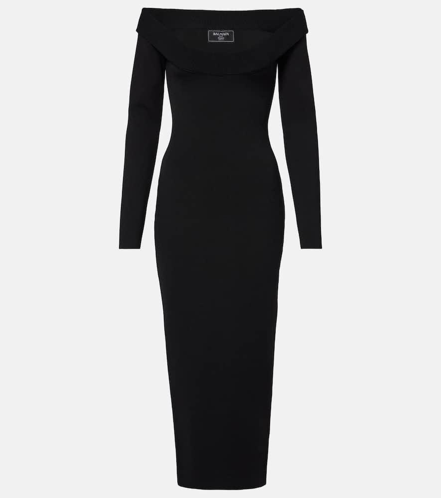 balmain knitted maxi dress