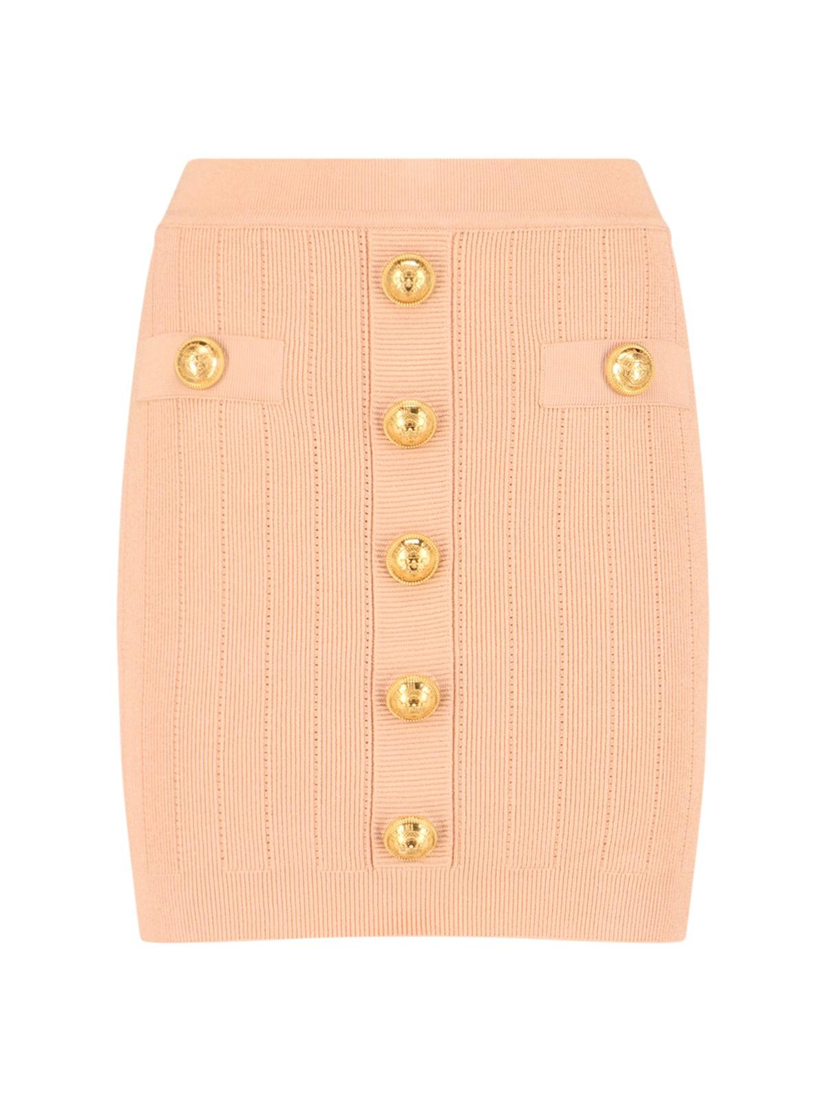 balmain knitted mini skirt