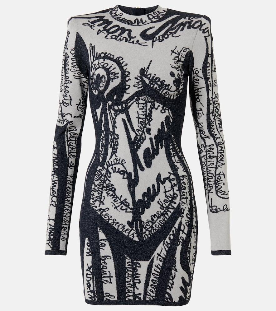 balmain knitted minidress