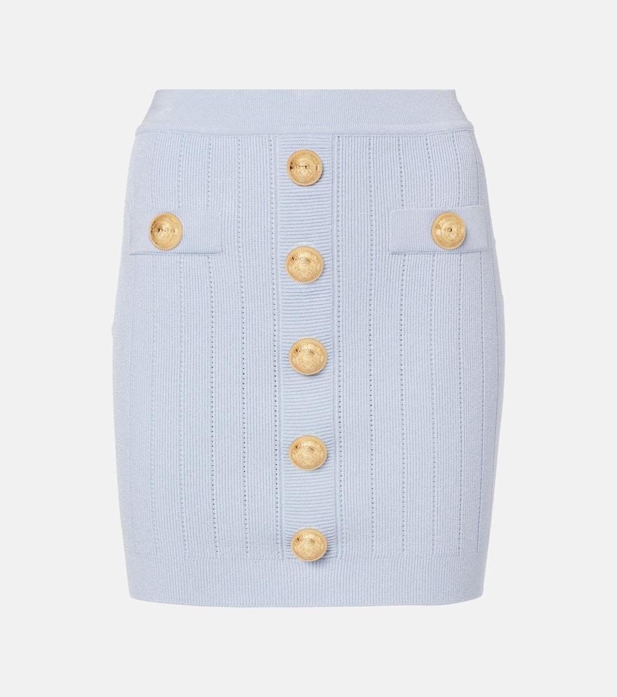 balmain knitted miniskirt