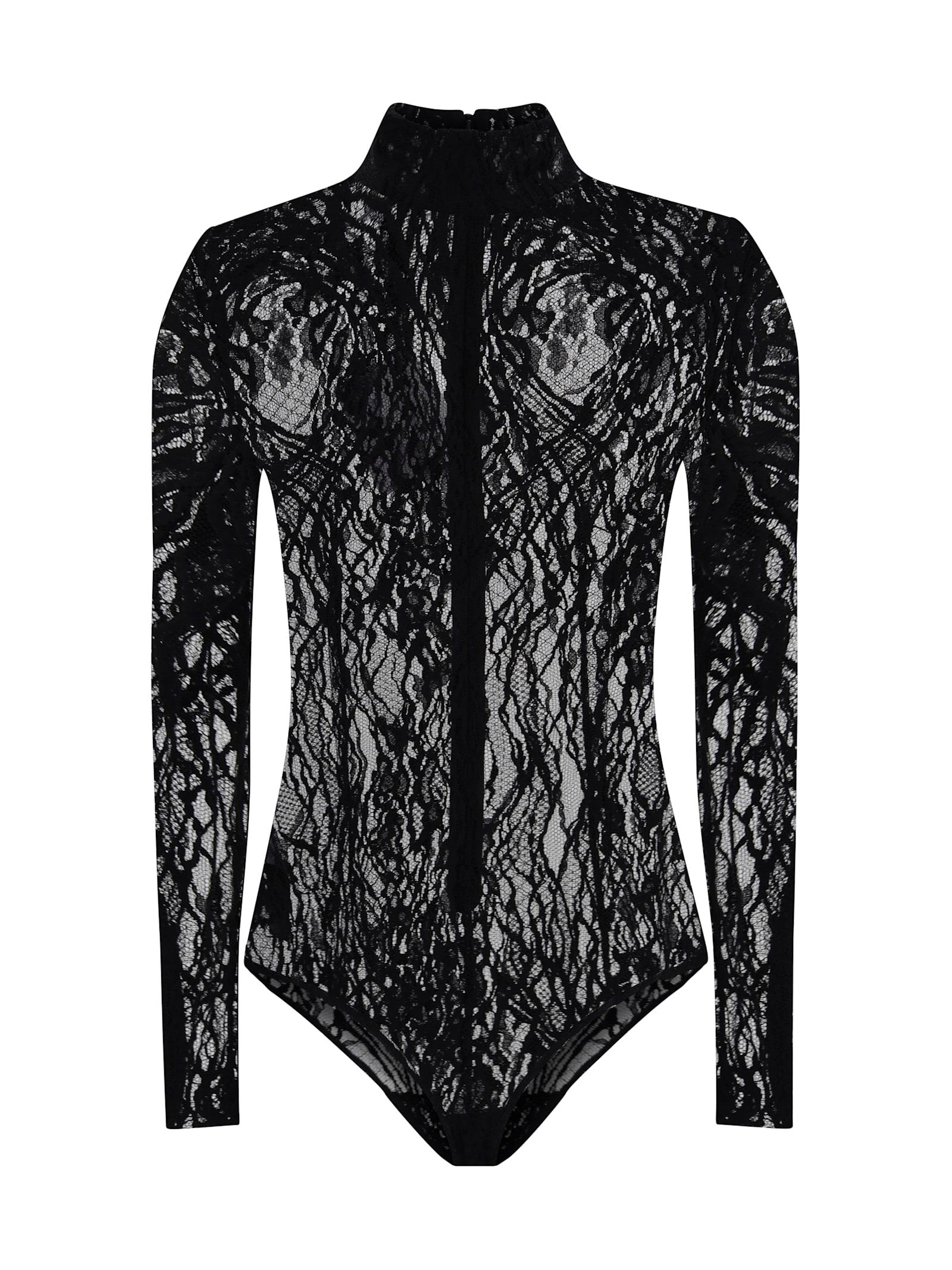 balmain lace bodysuit