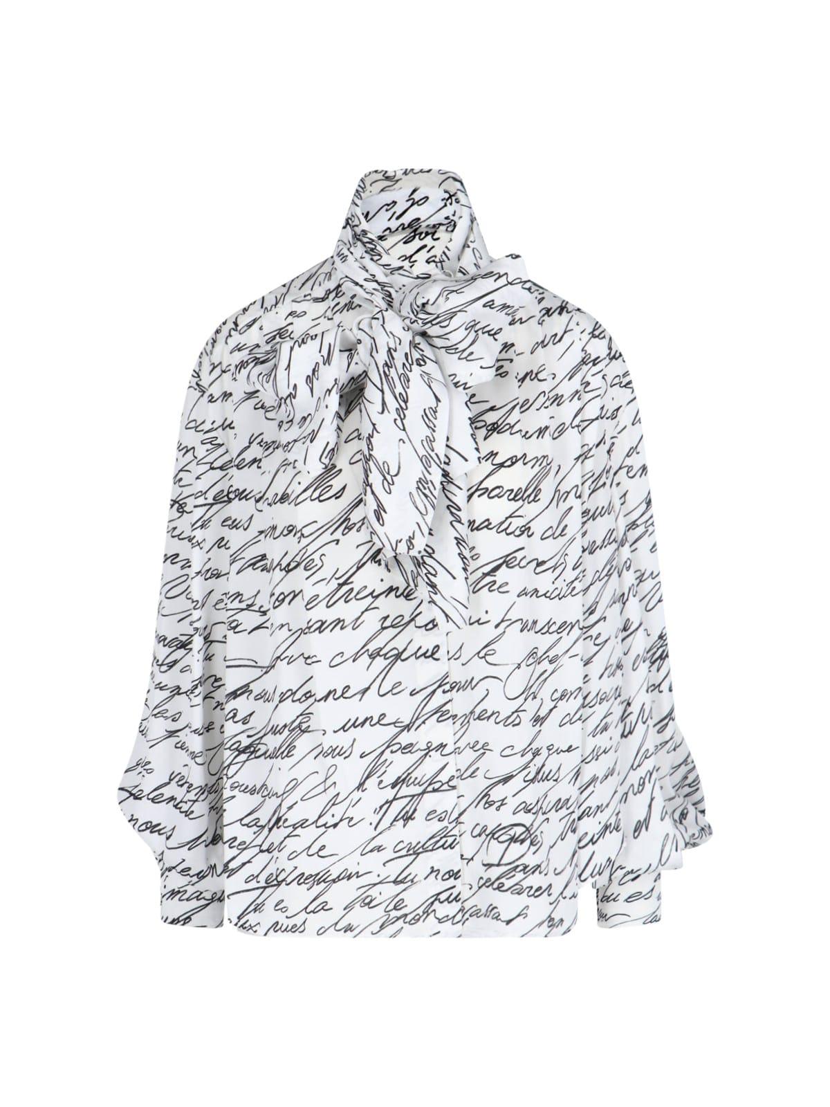 balmain lavallière shirt