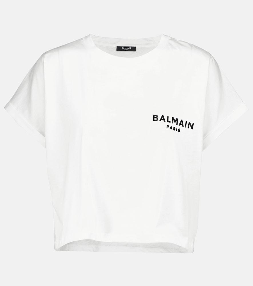 balmain logo cotton t