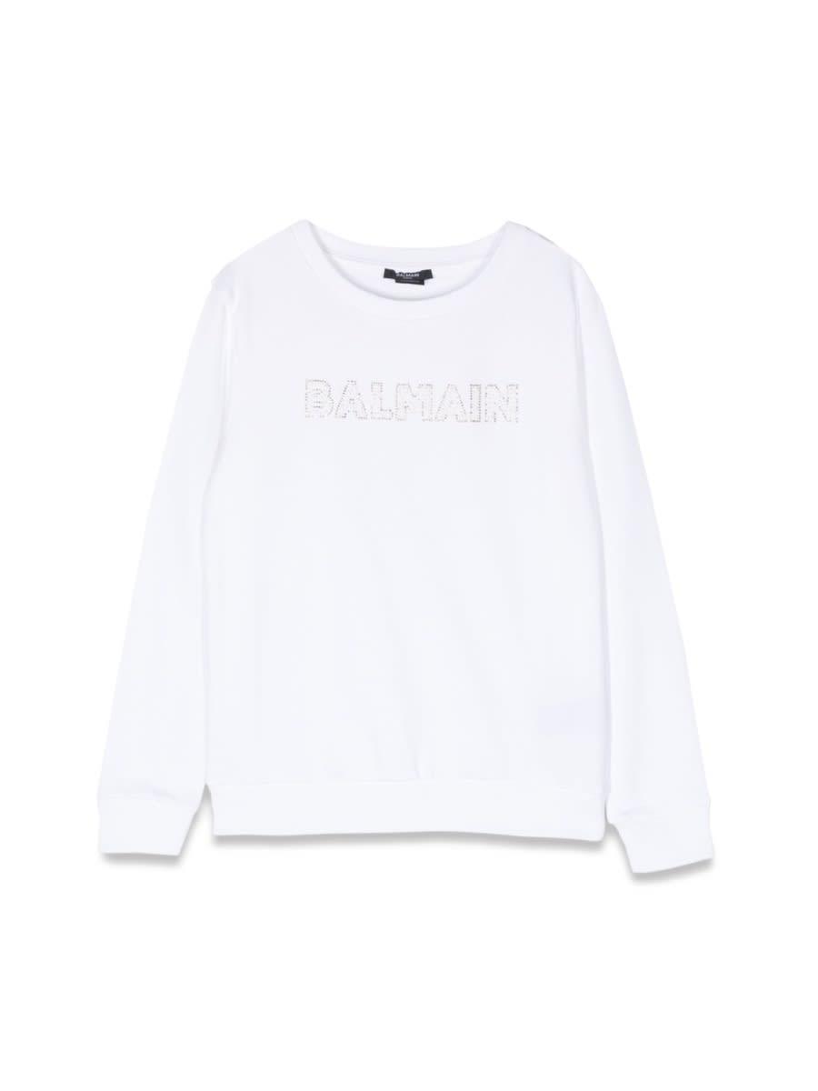 balmain logo crewneck sweatshirt