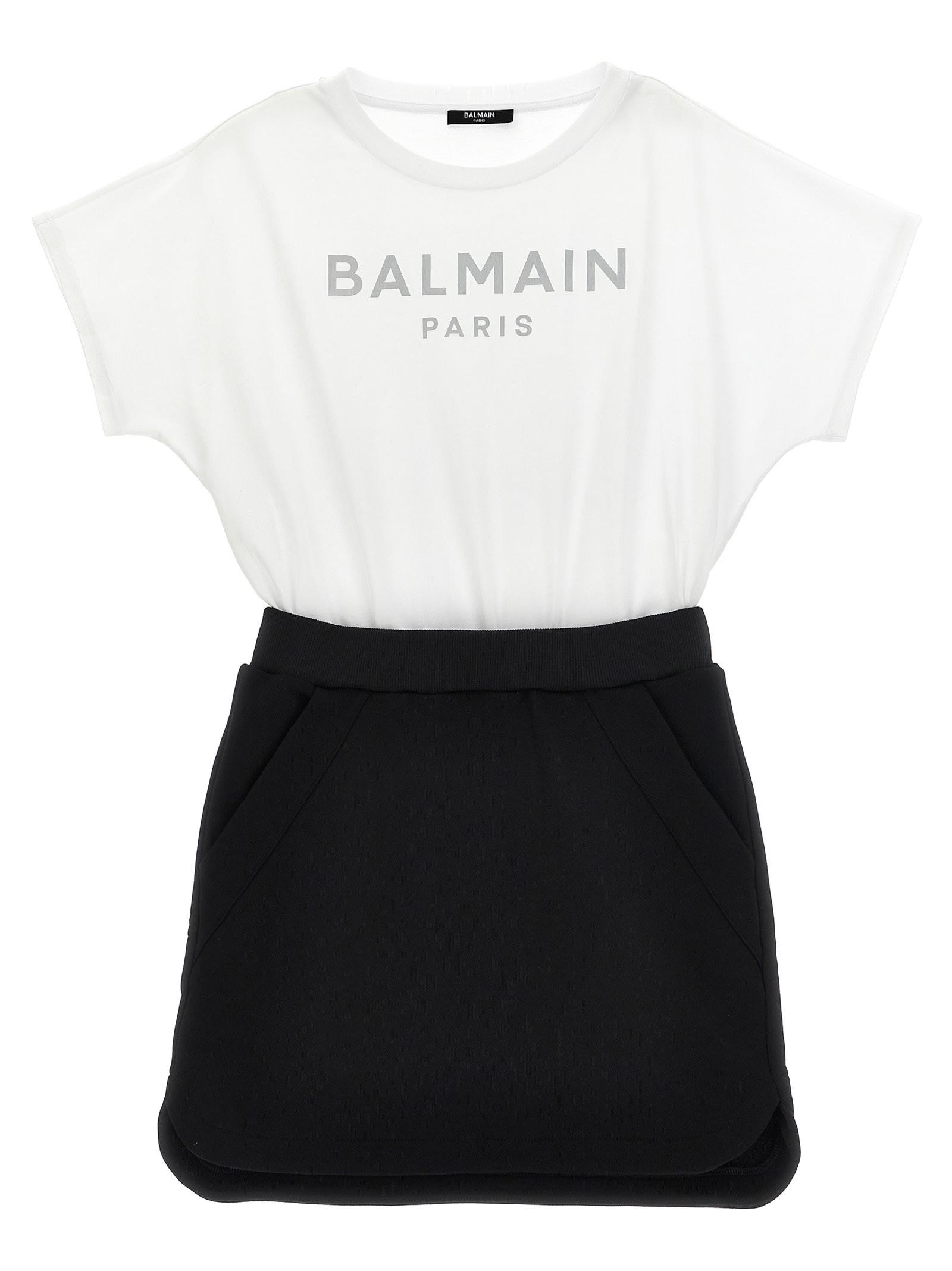 balmain logo dress