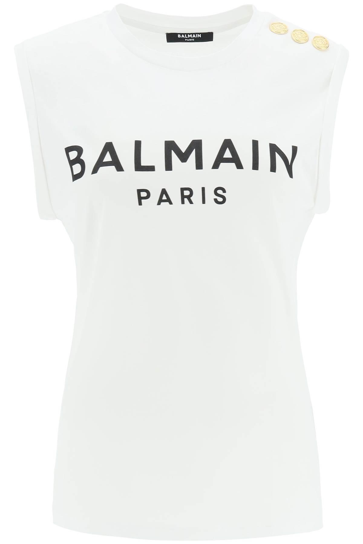 balmain logo print t-shirt