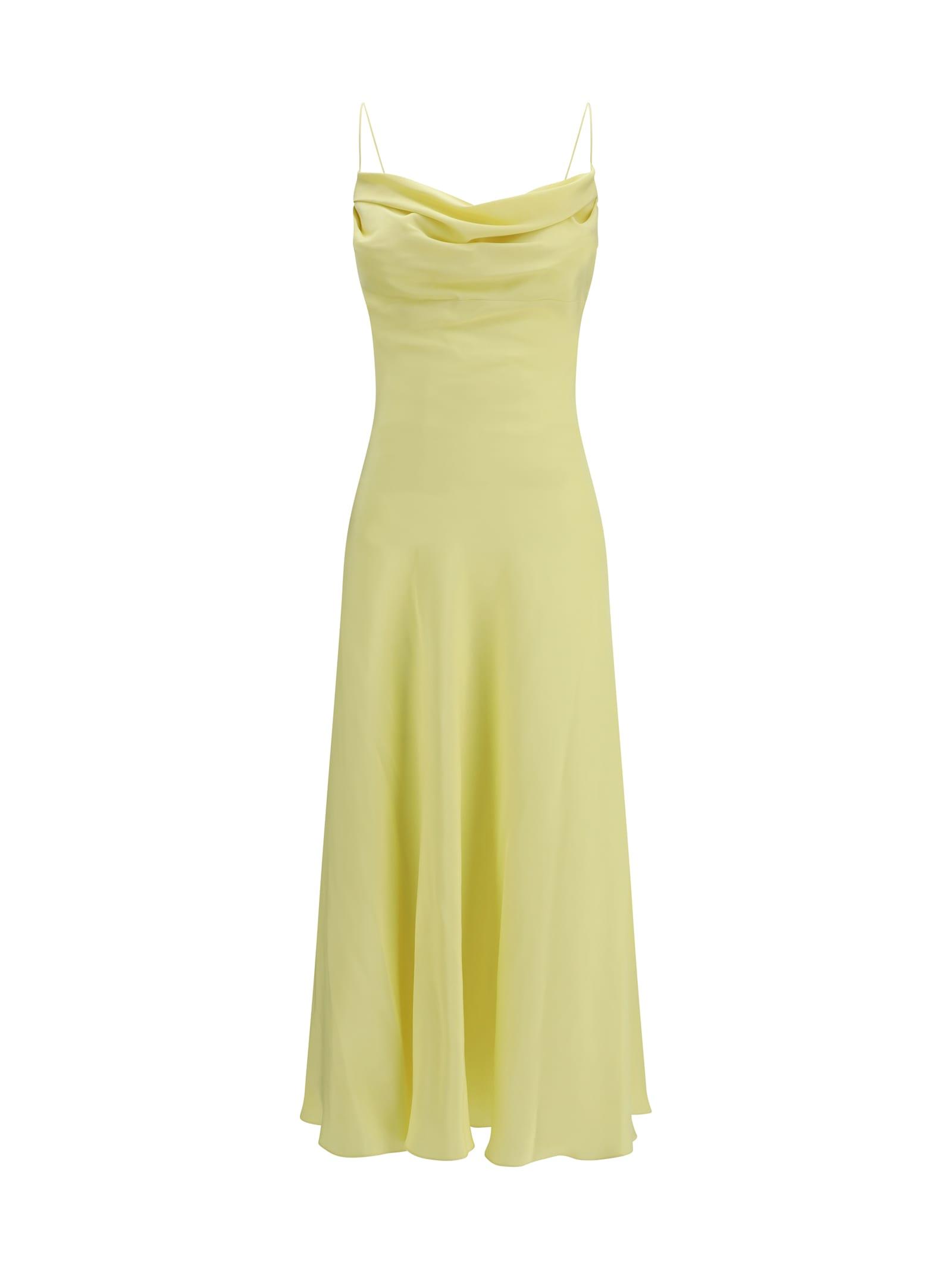 balmain long silk satin dress with straps
