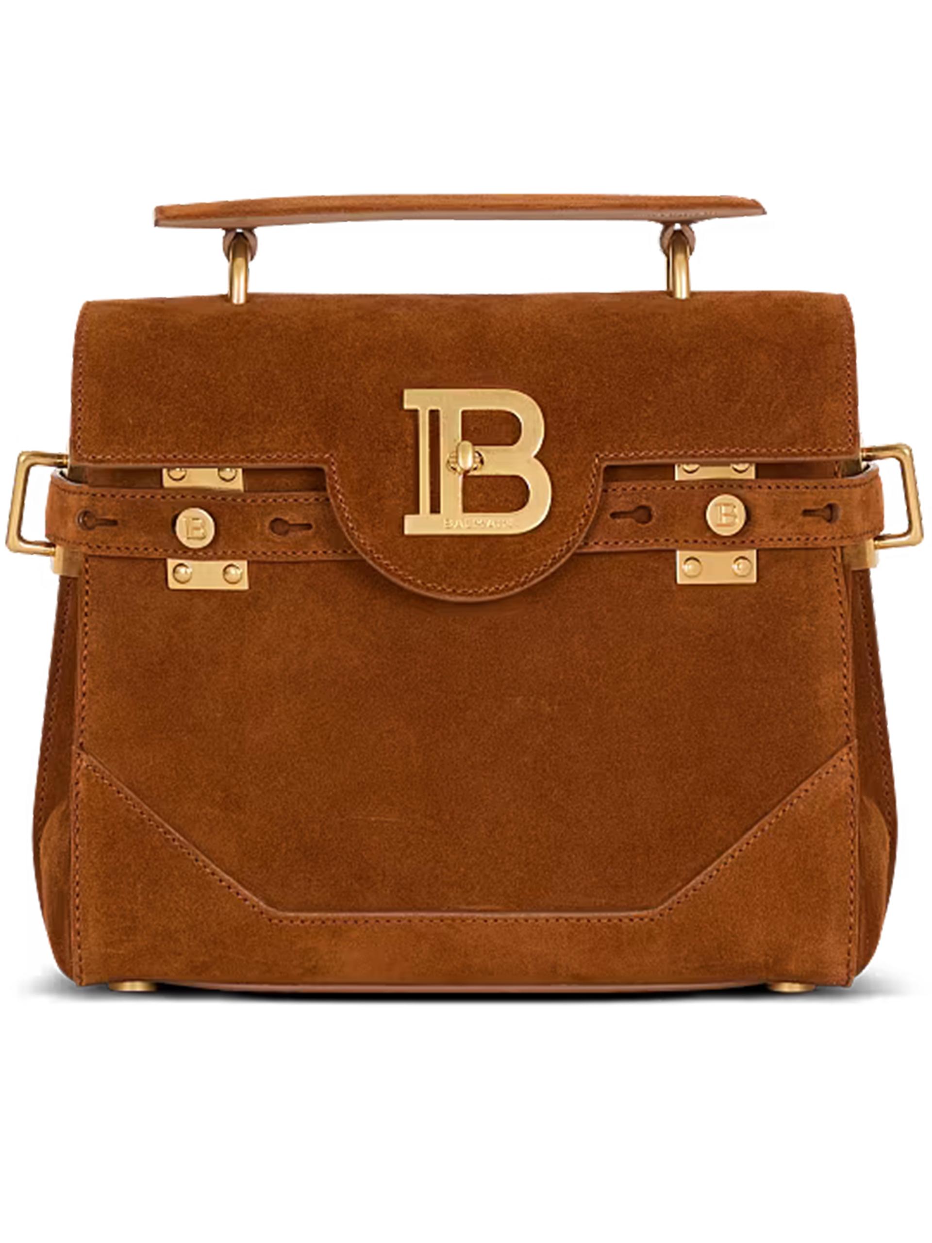 balmain paris classic handle bag m brown borsa - women