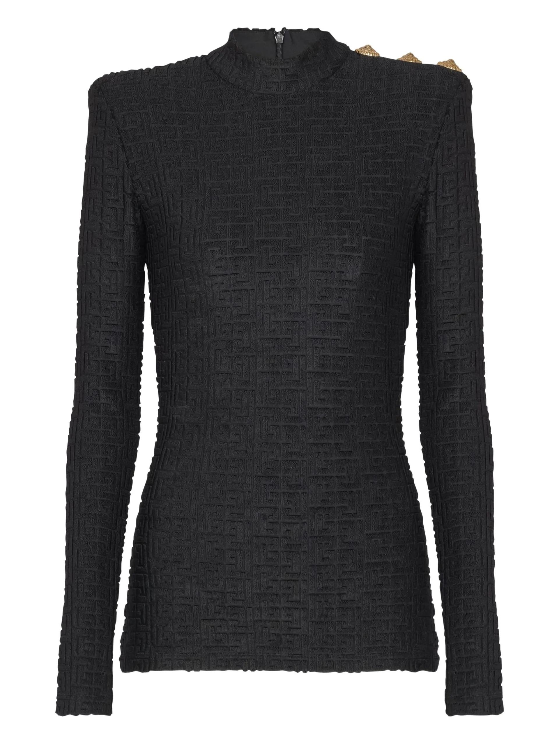balmain paris classic ls top black - women