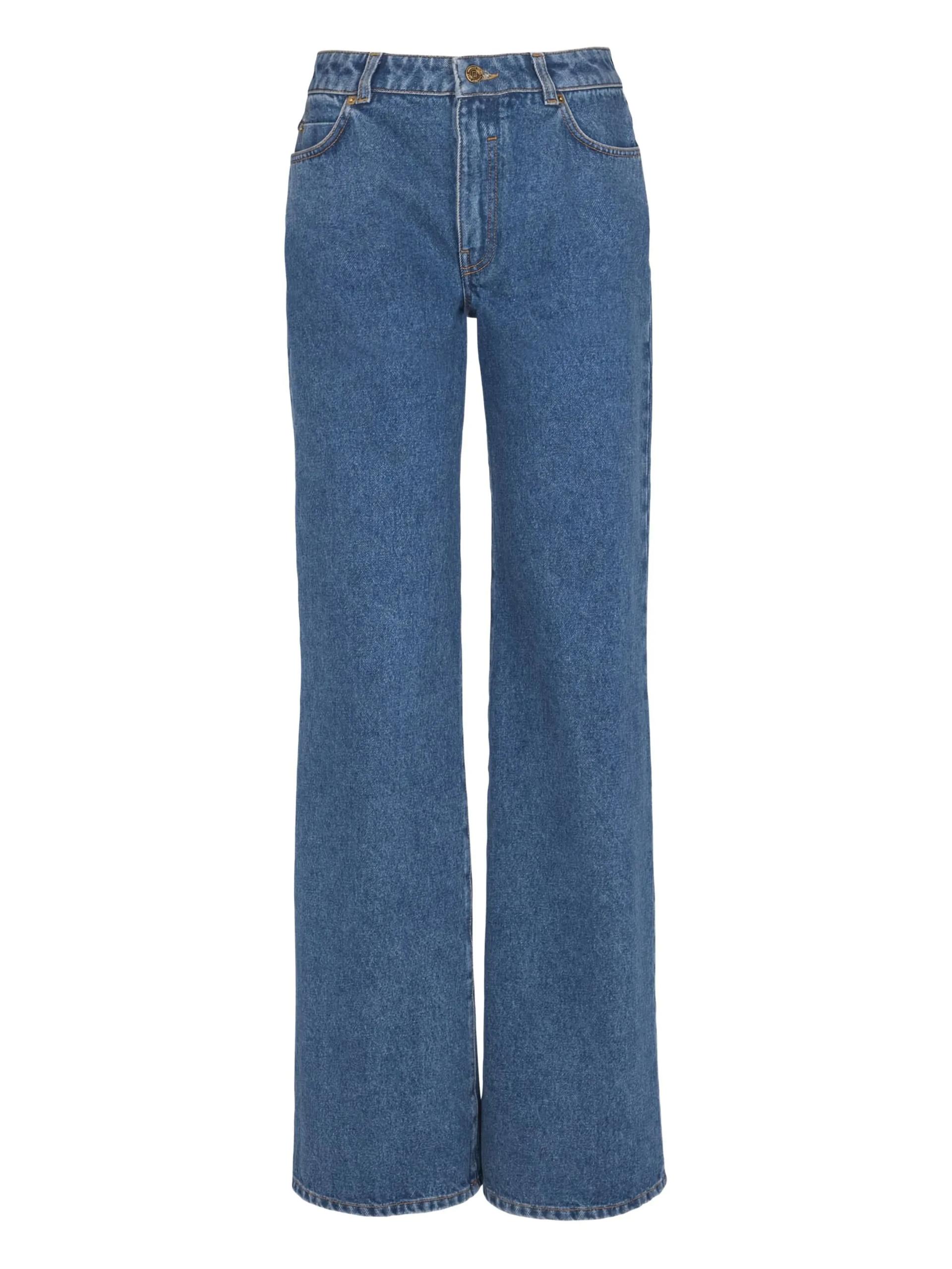 balmain paris straight jeans blue - women