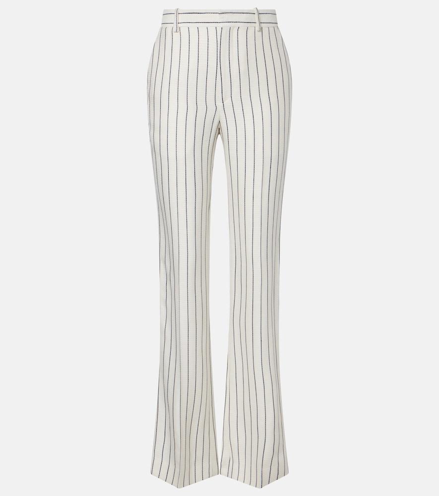 balmain pinstripe straight pants