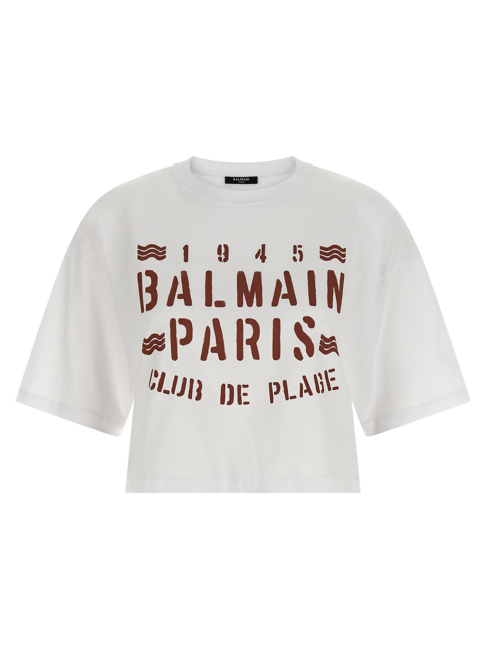 balmain plage print t-shirt
