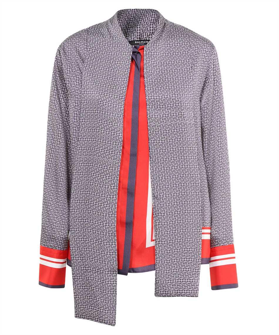 balmain print blouse