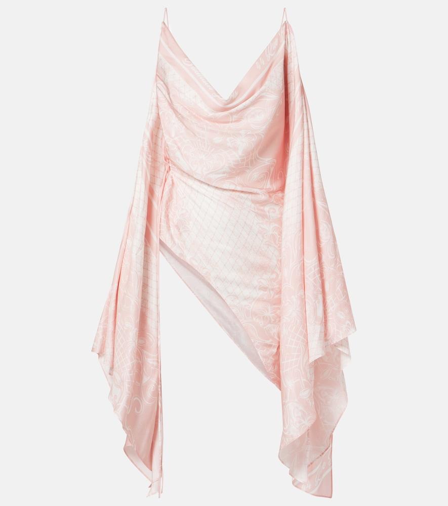balmain printed asymmetric top