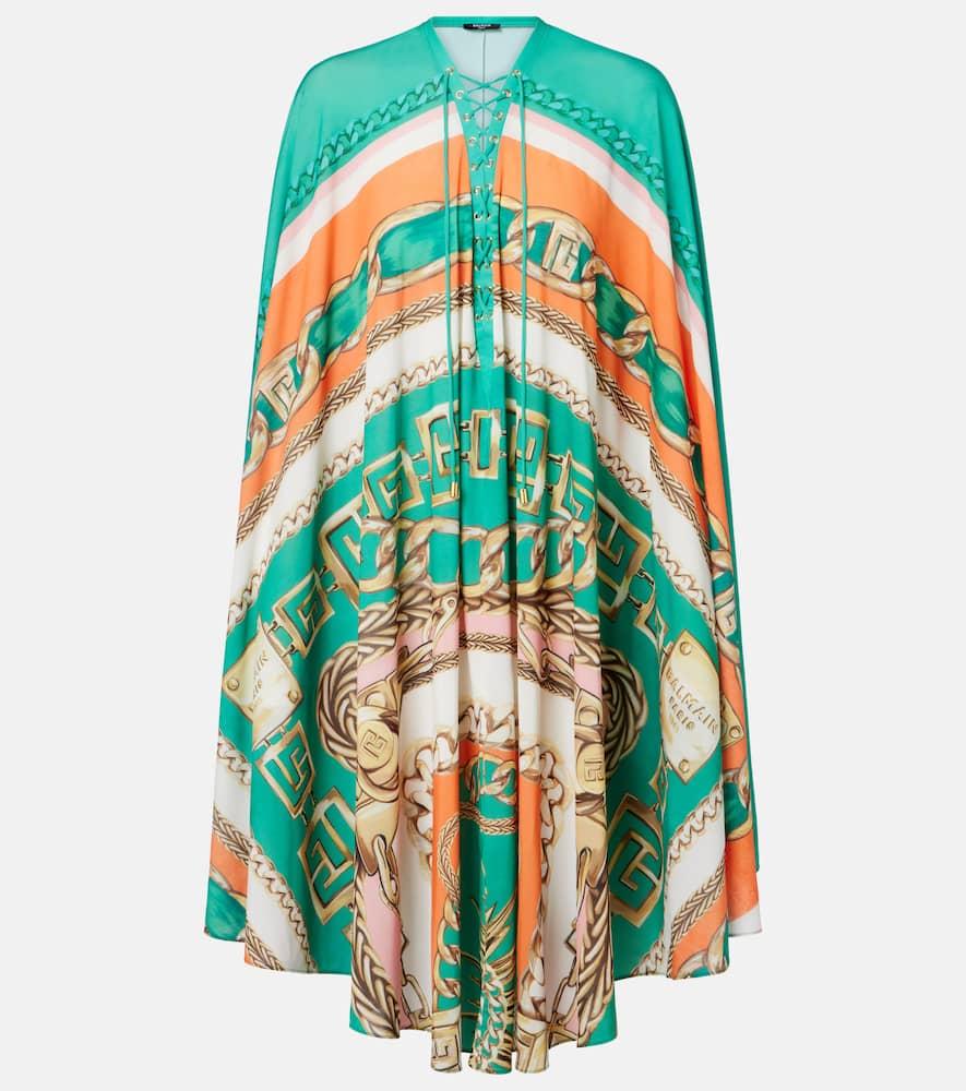 balmain printed kaftan