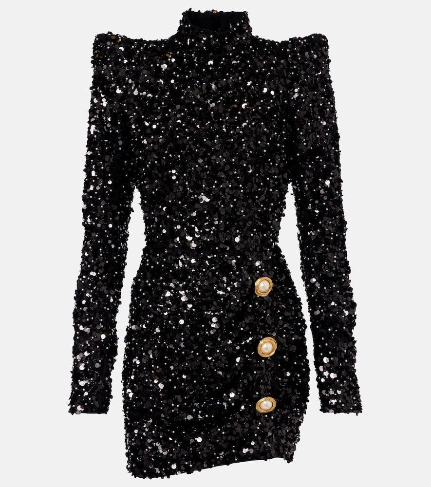 balmain sequined minidress