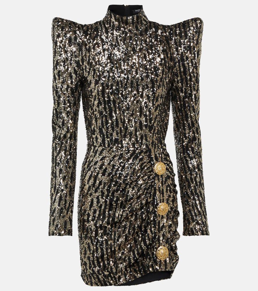 balmain sequined minidress