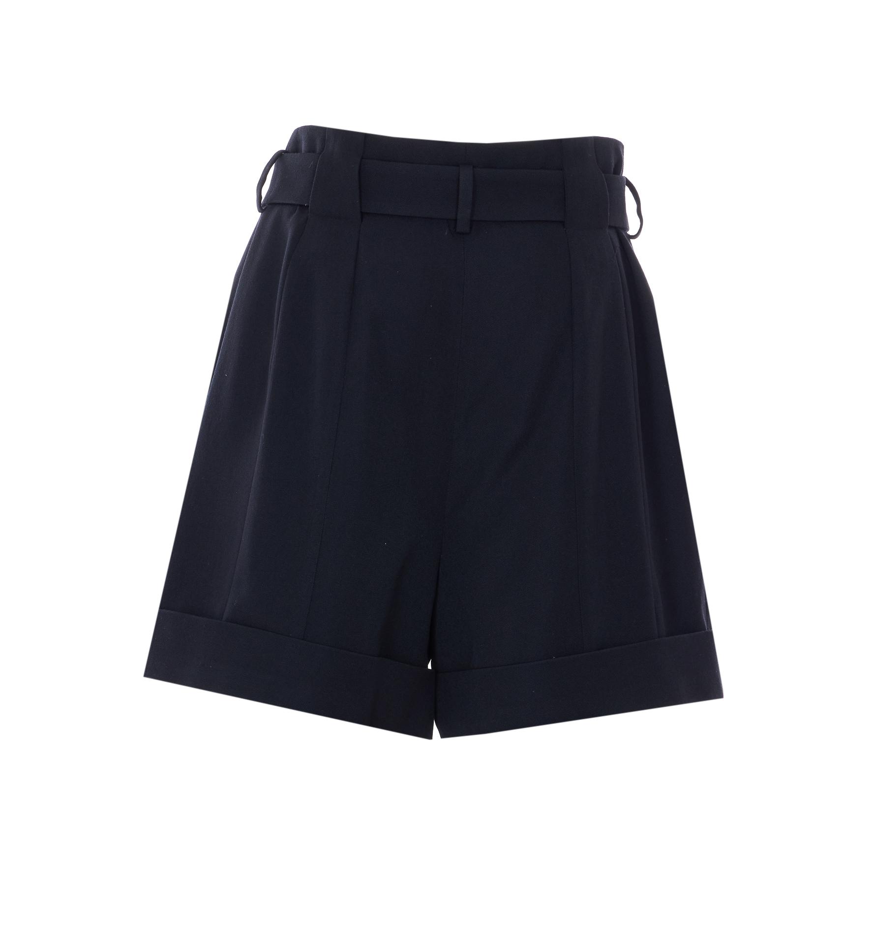 balmain shorts black virgin wool - women